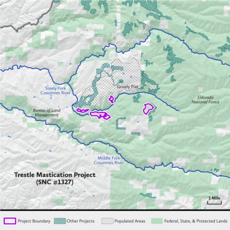 Project is located south of Grizzly Flat along the Steely Fork of the Cosumnes River.
