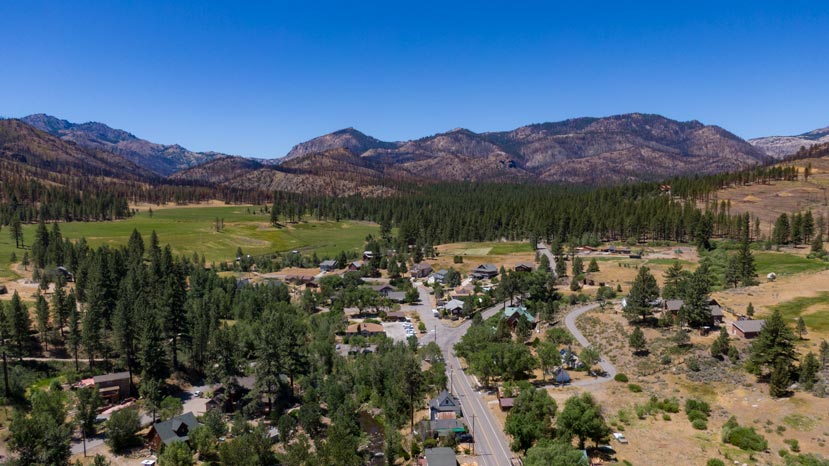 Fuel-reduction treatments protected Markleeville during Tamarack Fire