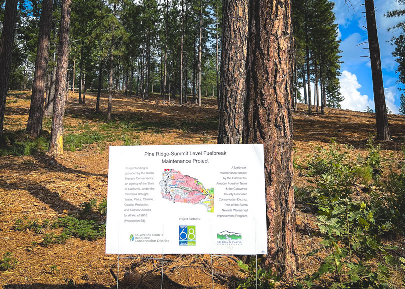 Prop 68-funded fuelbreak reduces fire risk in Calaveras County communities & watersheds