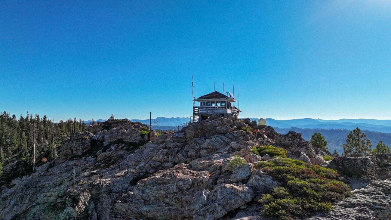 An outpost on top of a rocky hill
